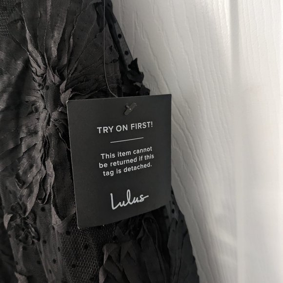 Lulu's Black Floral Lace Midi Dress - Picture 5 of 5